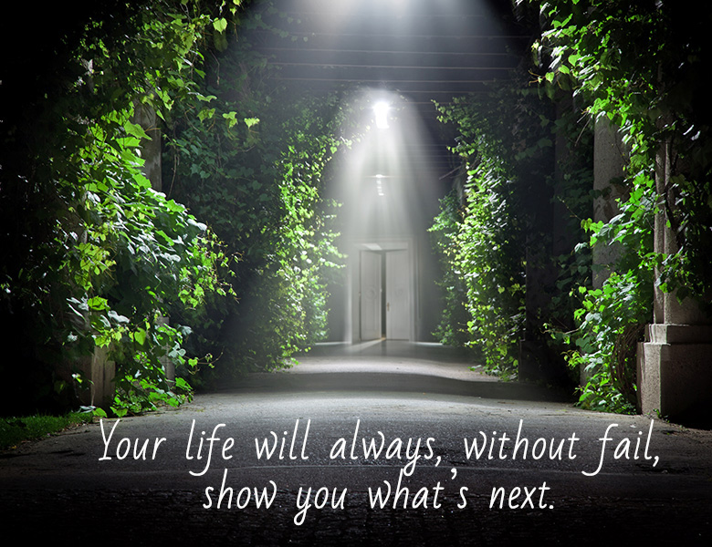 Your life will always show you what's next.